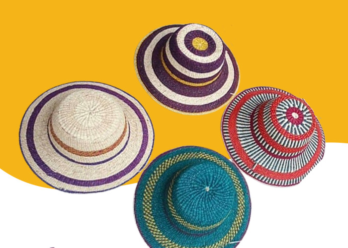 Chapeau coloré en raphia